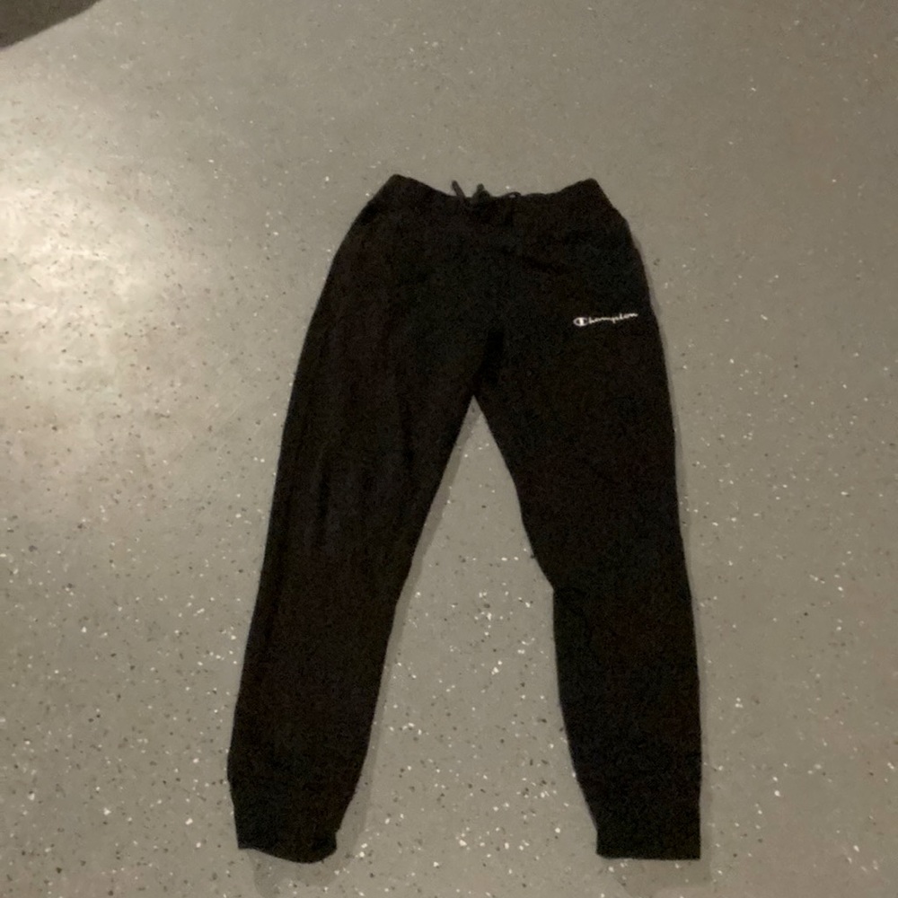 Black champion joggers size small